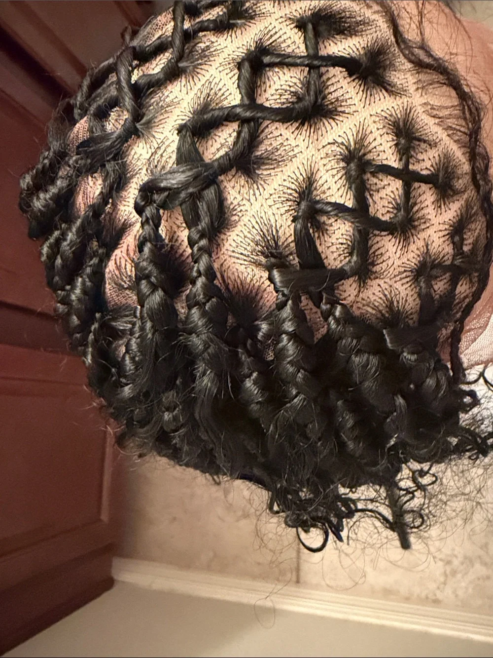 Black Braided Lace Front Wig Cap - Women Hair